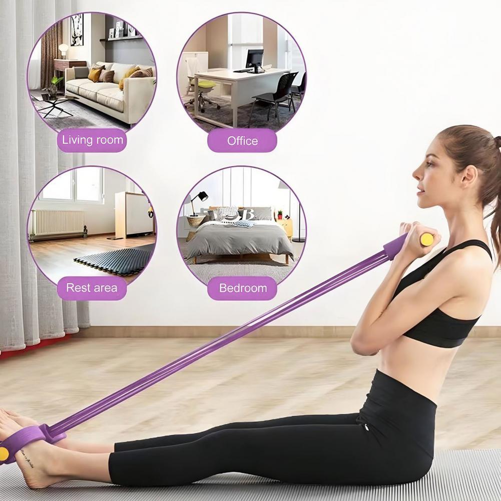 Yoga Pedal Puller Fitness Equipment - Sit-up Pedal Puller Widerstand Band 4/6-Rohr