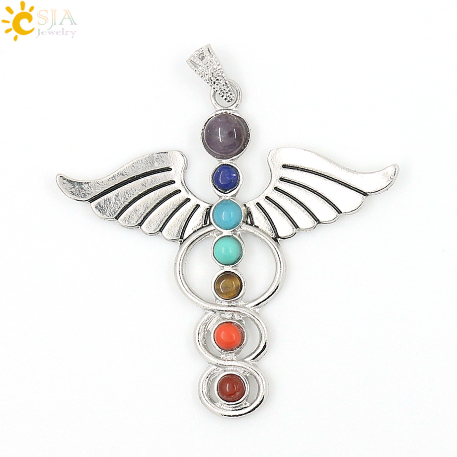 Yoga Health & Fitness Centre - CSJA Chakras Natürliche Stein Kristall Anhänger