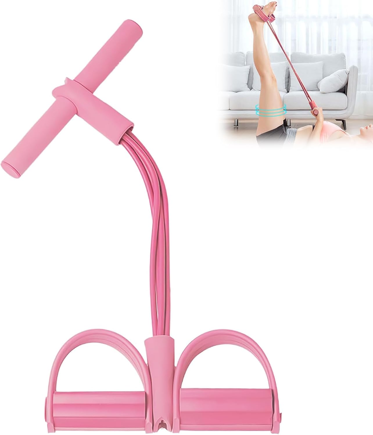 Yoga Pedal Puller Fitness Equipment - Fitness-Widerstandsbänder – 4-Röhren-Pedal-Fußgelenktrainer, Fußpedal-Widerstandsband, Yoga-Elastik-Trainingsbänder, AB-Trainings-Hilfsmittel,