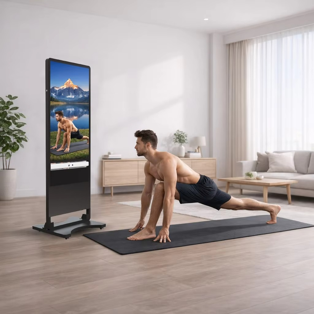 Yoga Fitness Hotel - 43-Zoll Full HD Smart Fitness-Spiegel, KI-Yoga-Trainer