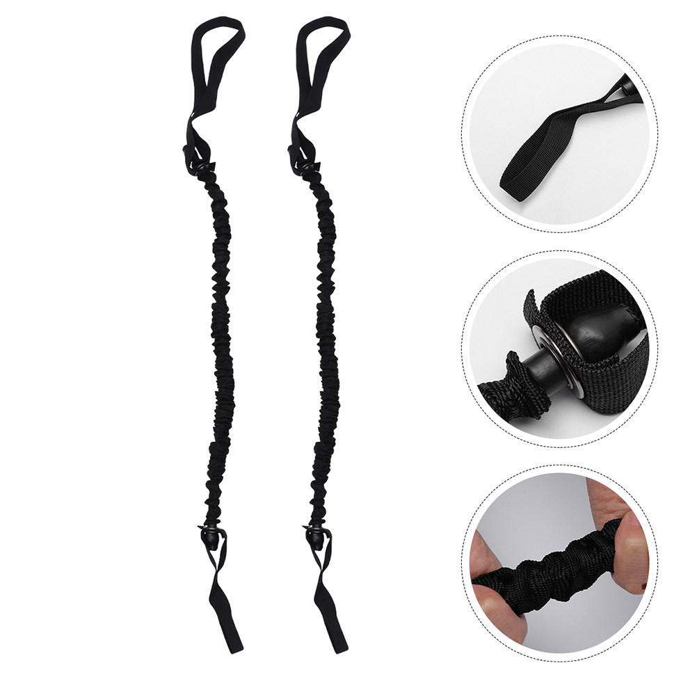 Ab Wheel Roller - 4-teiliges Set Bauchroller-Zugseile aus Naturlatex-Stoff, dehnbare