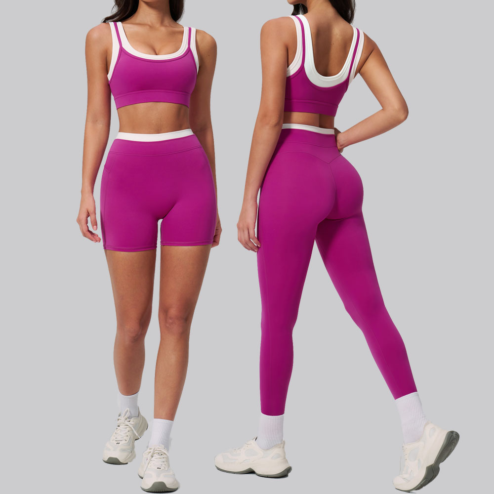 Yoga Fitness Zumba - 2-teiliger Damen-Trainingsanzug, Yoga-Set, Sportbekleidung, Push-Up-Workout, Laufkleidung,