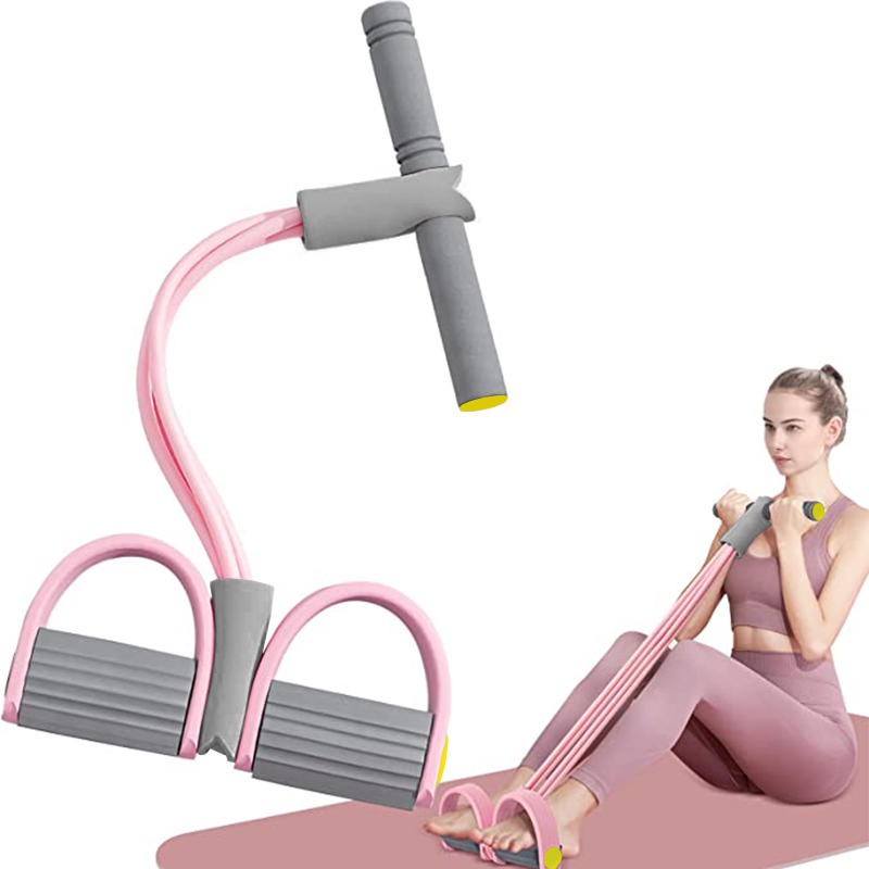 Yoga Pedal Puller Fitness Equipment - Widerstandsbänder 4-Röhren-Yoga-Pedalzugband Elastisches Zugseil Fitnessgerät für