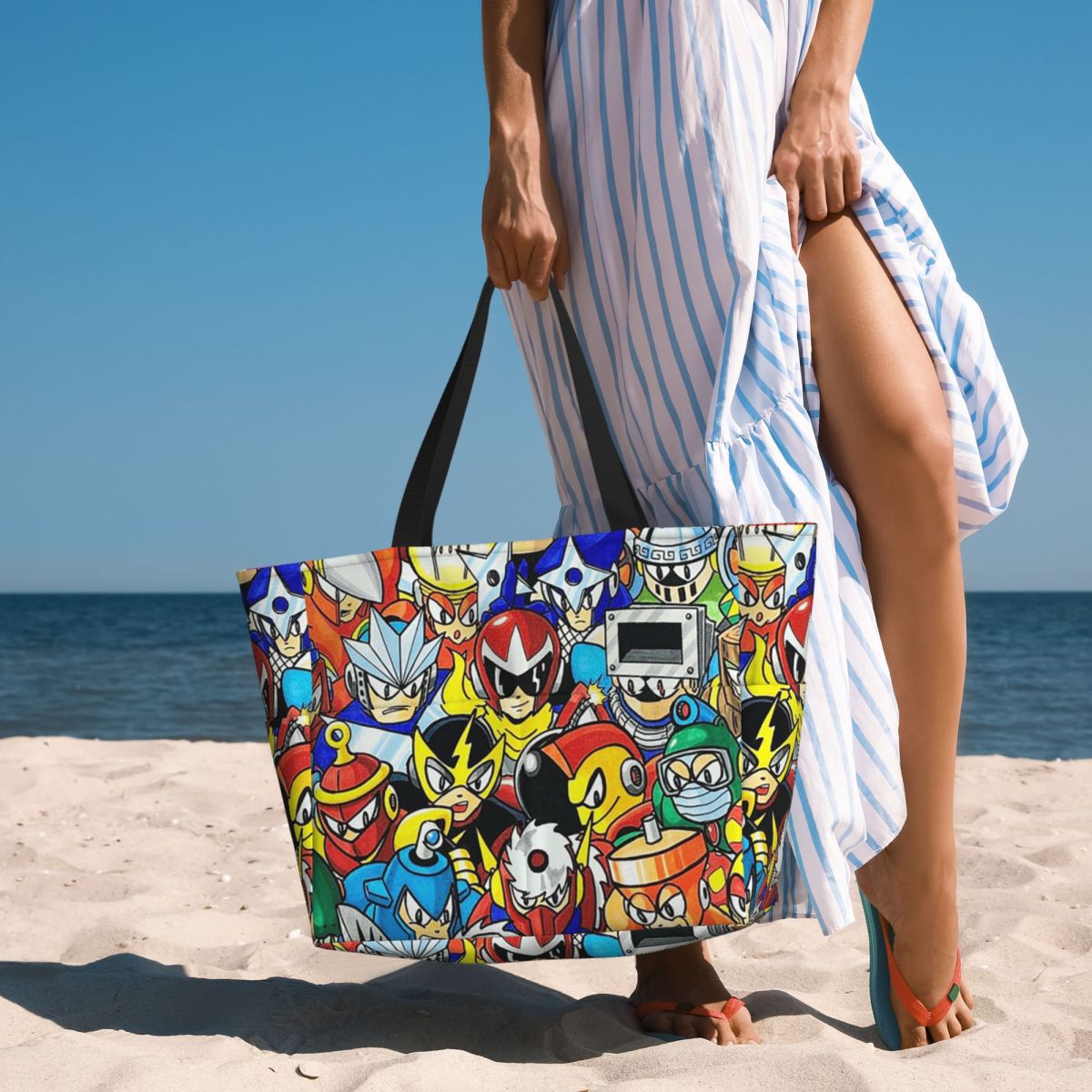Yoga Fitness Video - Megaman Video Game Mega Man Strandtasche,