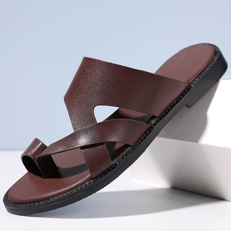 Resistance Bands - Trendige Herren-Sandalen mit Kreuzriemen, glatt, rutschfest,
