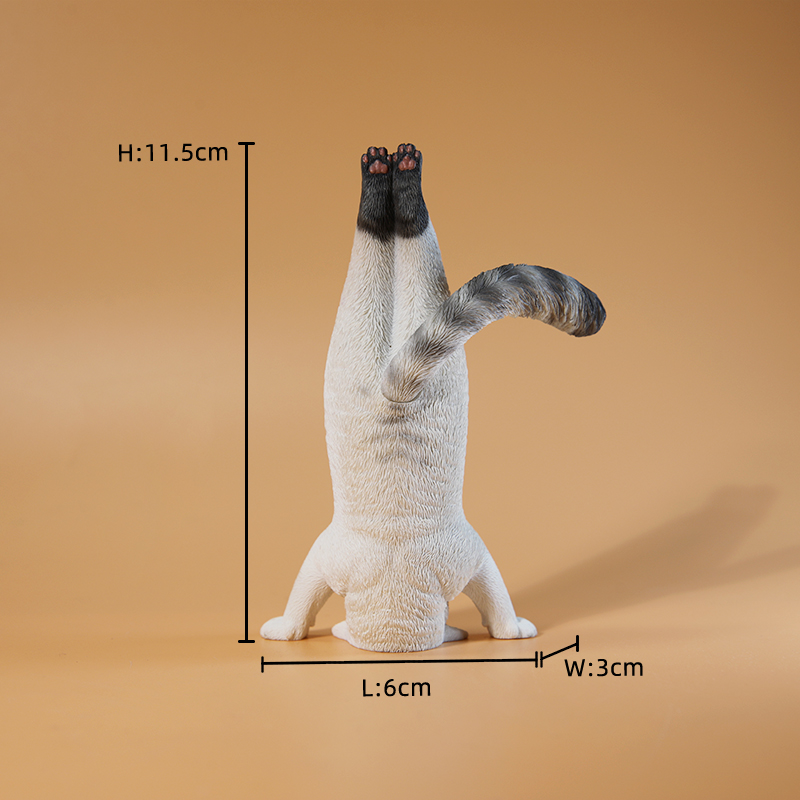 Yoga In Fitness First - Mini-Simulations-Fitness-Katzen-Yoga-Tiermodell im Maßstab 1:6 für 12-Zoll-Spielzeugfiguren,