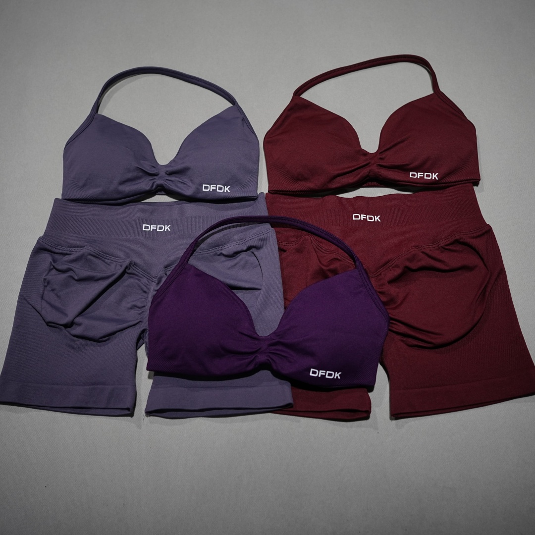 Yoga Fitness Zumba - DFDK Damen Nahtloses 2-teiliges Fitness-Set mit