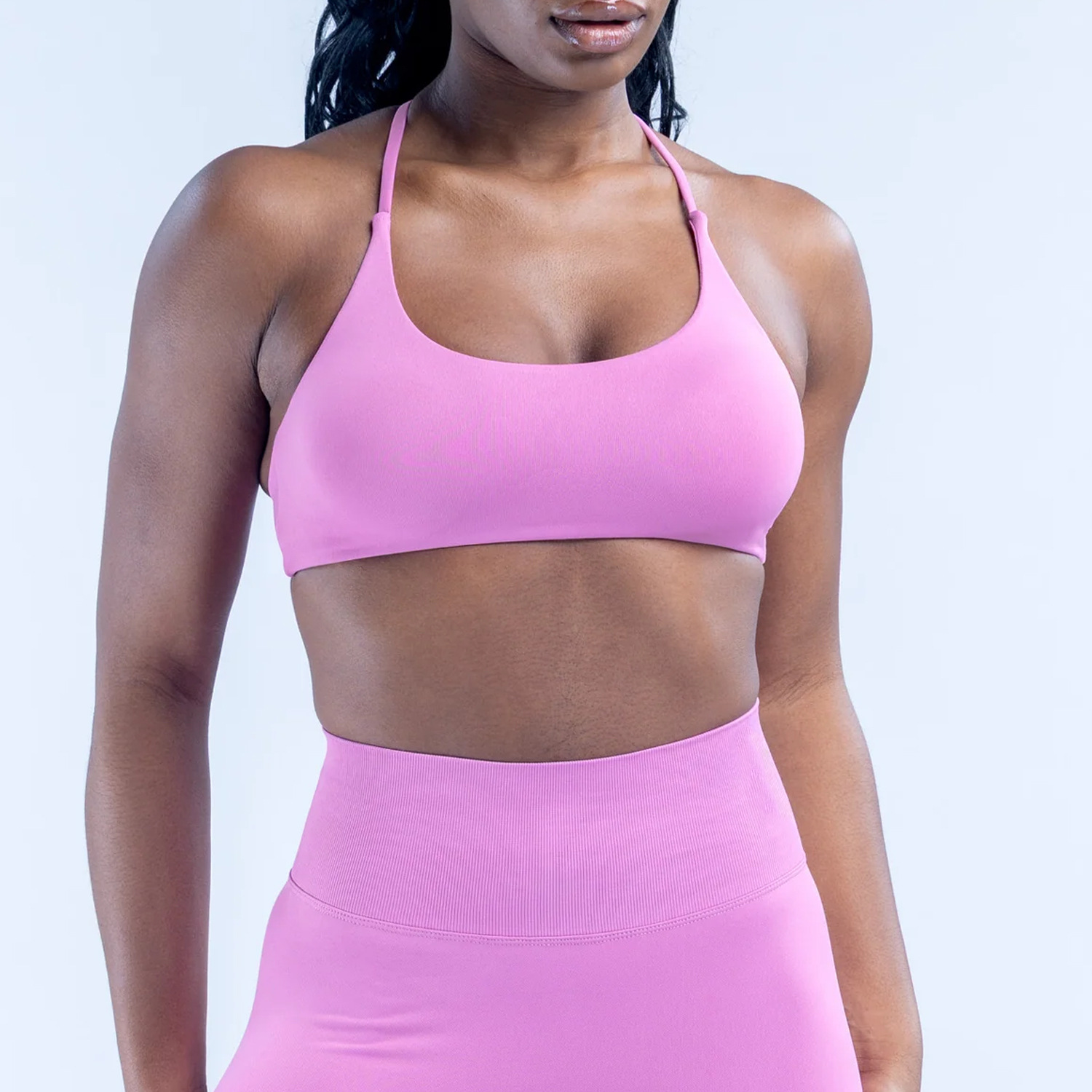 Yoga Fitness Body - LOGO Nahtloser Sport-BH mit Kreuzgurten, dünnen