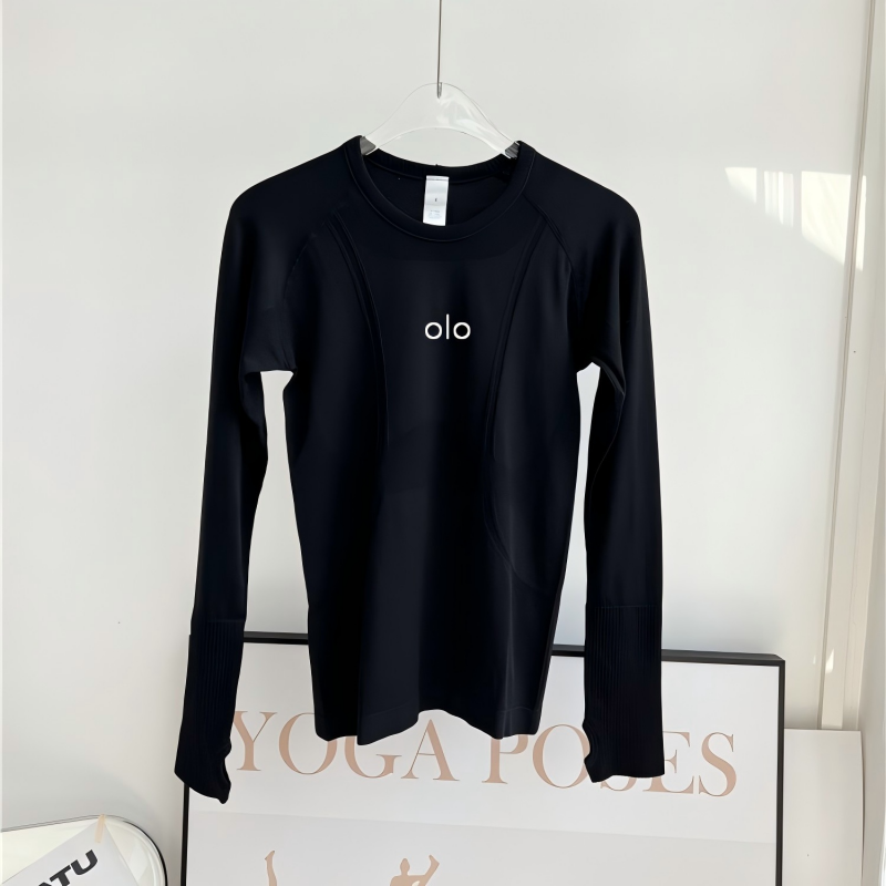 Yoga Fitness Top - Fitness-Top, Yoga-Anzug, eng anliegende, langärmlige Slim-Fit-Oberbekleidung