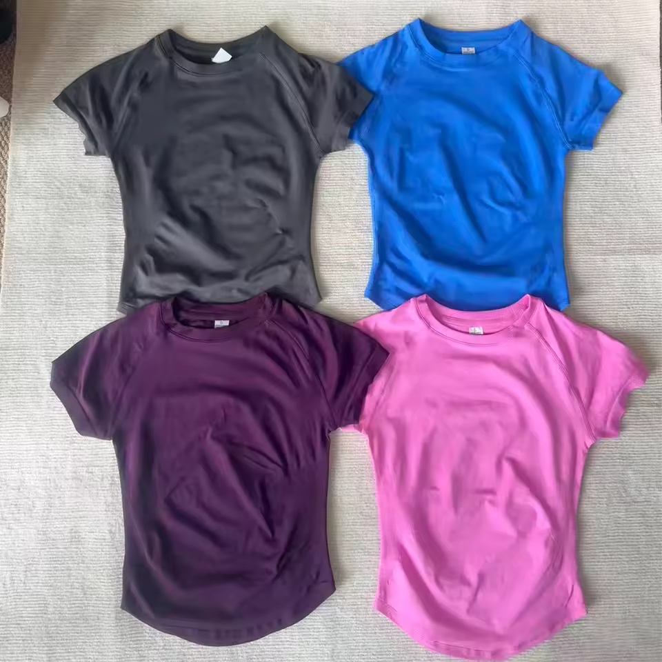 Yoga Fitness Top - Sport-Shirt für Damen Fitness Impact Kurzarm-Top