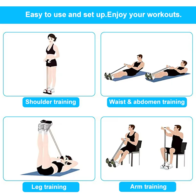 Widerstandsbänder 4-Röhren-Yog – Yoga Pedal Puller Fitness Equipment Bewertung und Preis