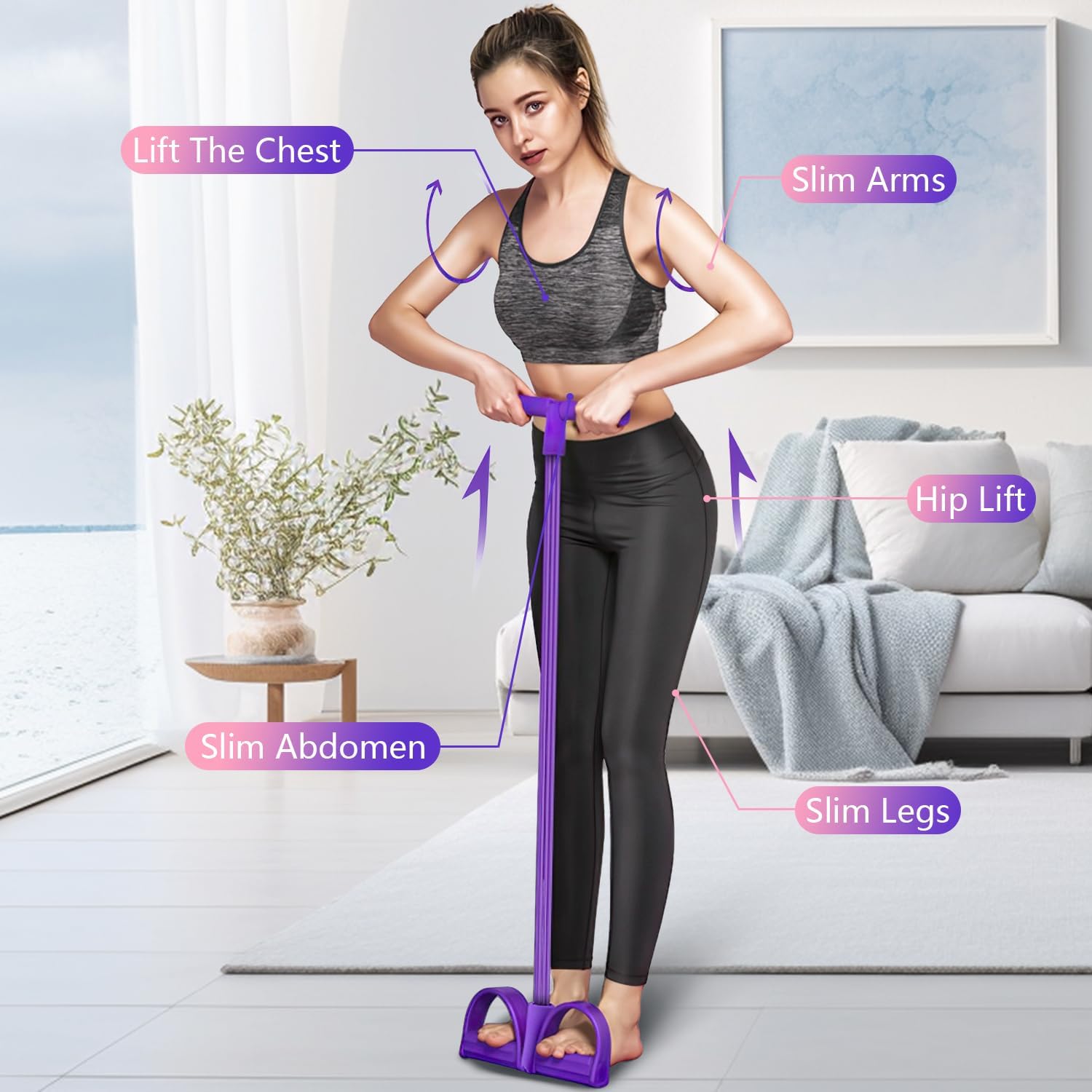 Fitness-Widerstandsbänder – 4- – Yoga Pedal Puller Fitness Equipment Bewertung und Preis