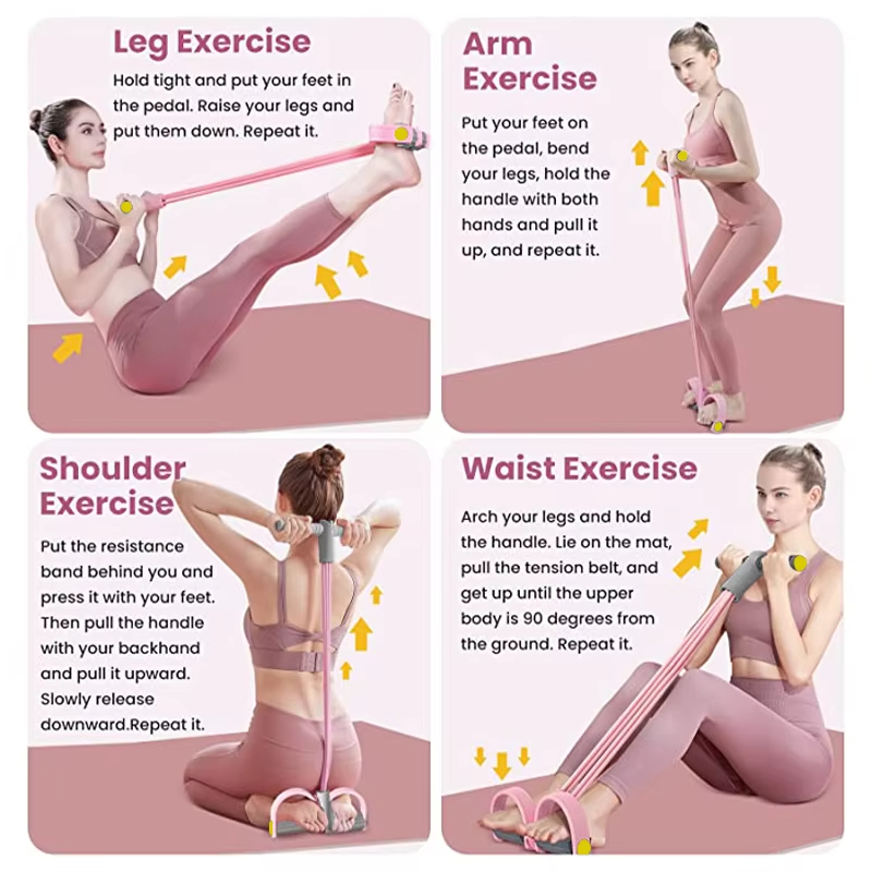 Widerstandsbänder 4-Röhren-Yog – Yoga Pedal Puller Fitness Equipment Bewertung und Preis