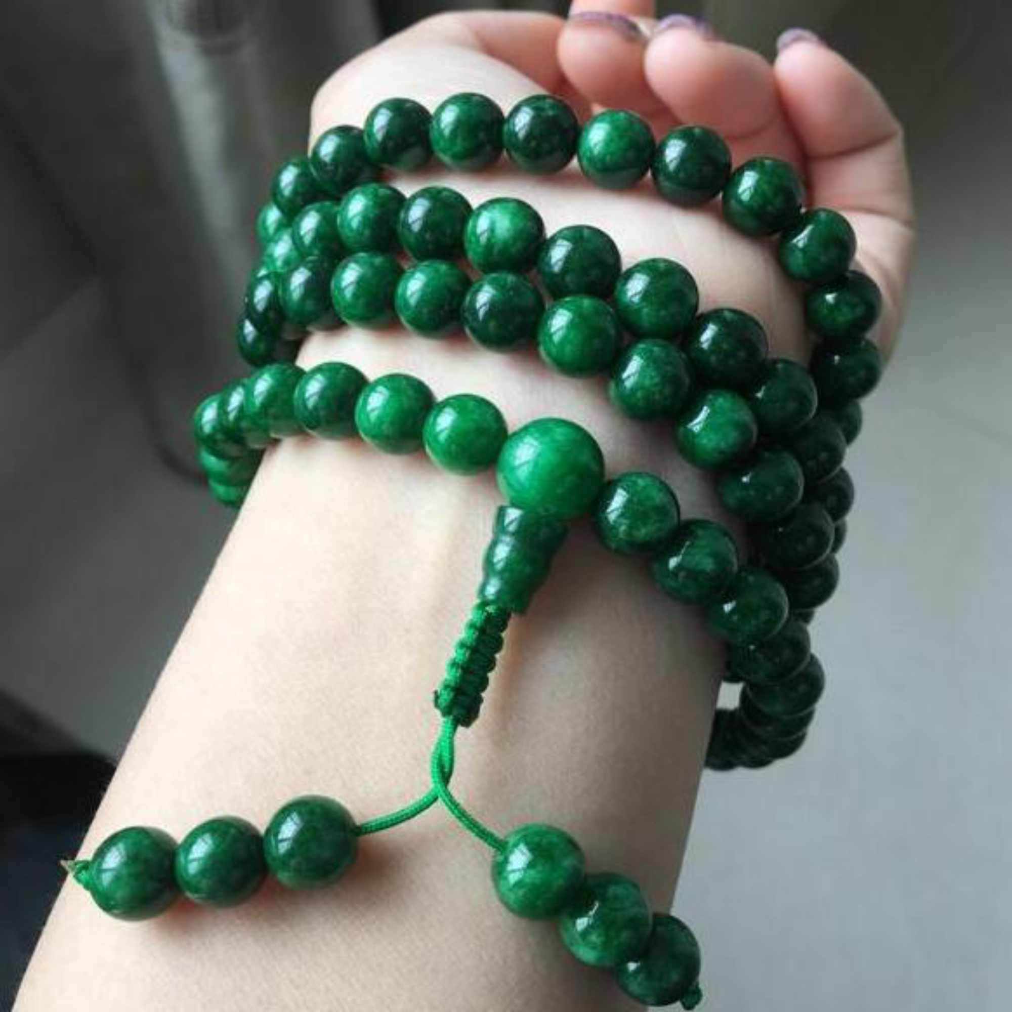 6mm 108 natürliche grüne Jade  – Yoga Health & Fitness Centre Bewertung und Preis