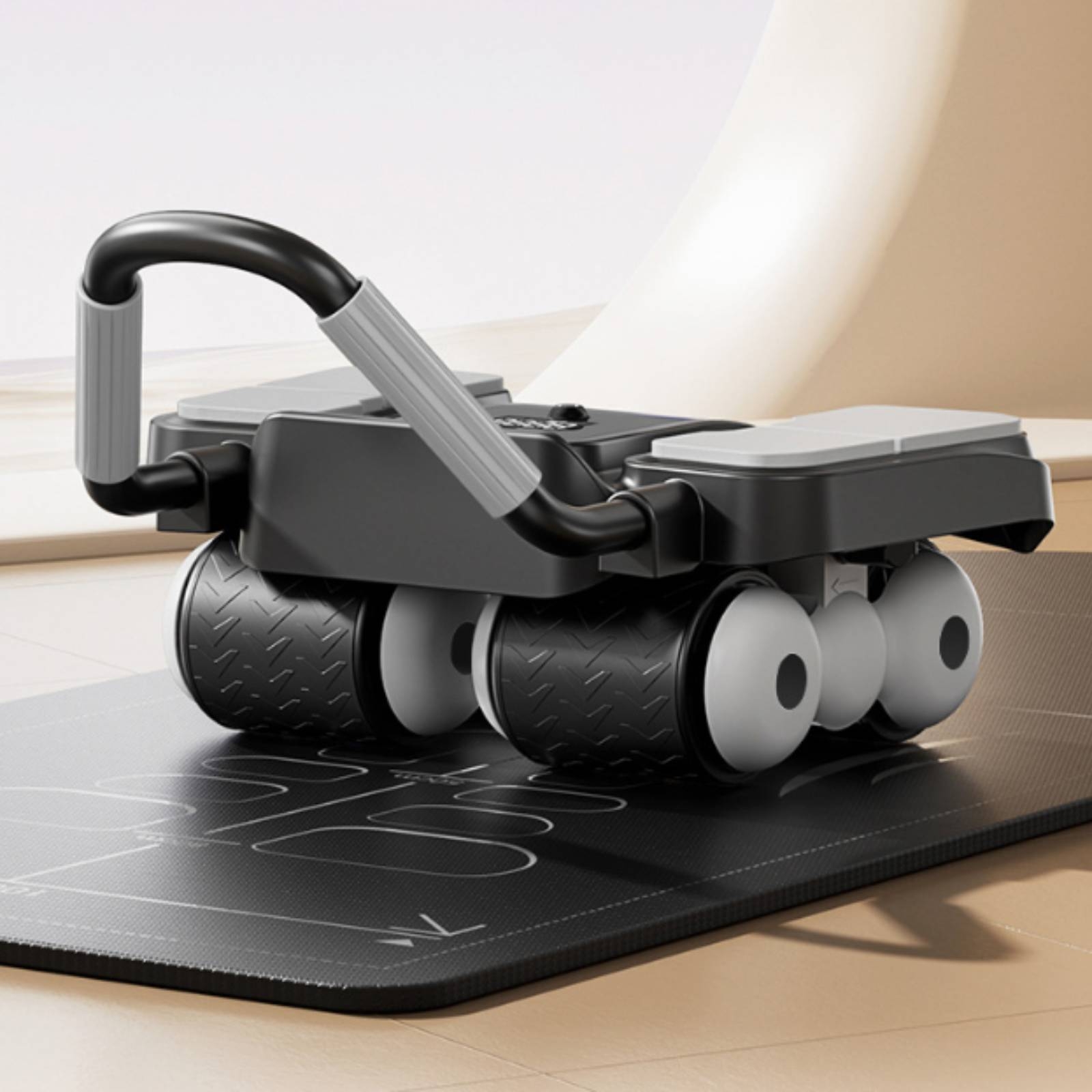 Vierrad-Bauchtrainer mit LCD-D – Ab Wheel Roller Bewertung und Preis