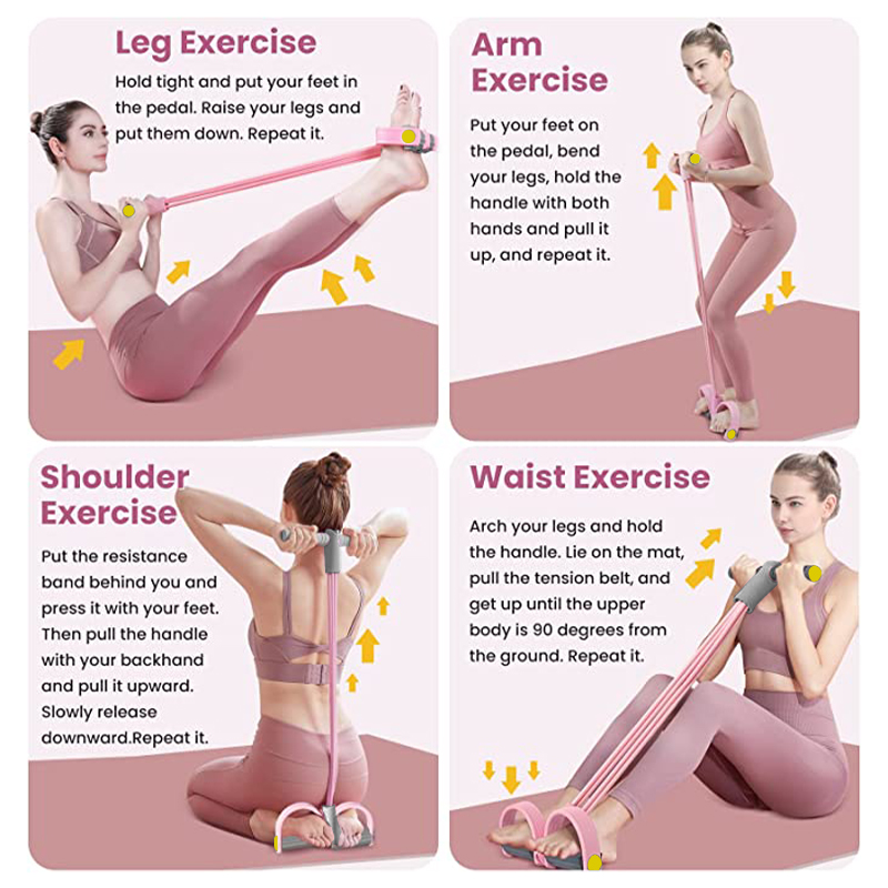 Widerstandsbänder 4-Rohr Yoga  – Yoga Pedal Puller Fitness Equipment Bewertung und Preis