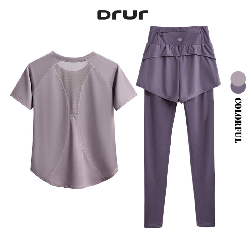 DRUR Damen-Yoga-Hosen-Sets, 2- – Yoga Fitness Zumba Bewertung und Preis
